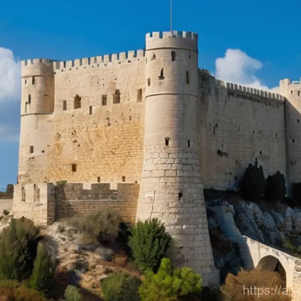 키프로스 독특한 건축 양식 - **A Majestic Crusader Castle in Cyprus with a Lone Sentinel:**
A breathtaking, panoramic view of...