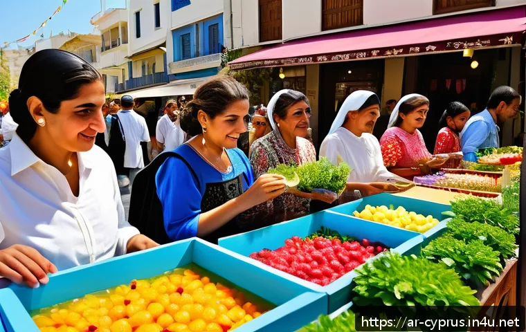 키프로스의 공휴일과 축제 - A vibrant spring festival scene in Nicosia, Cyprus, showcasing local people in traditional Cypriot c...